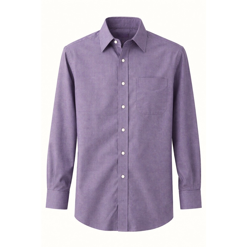 Gold Label Roundtree & Yorke Purple Dress Shirt 17-35 Cotton
